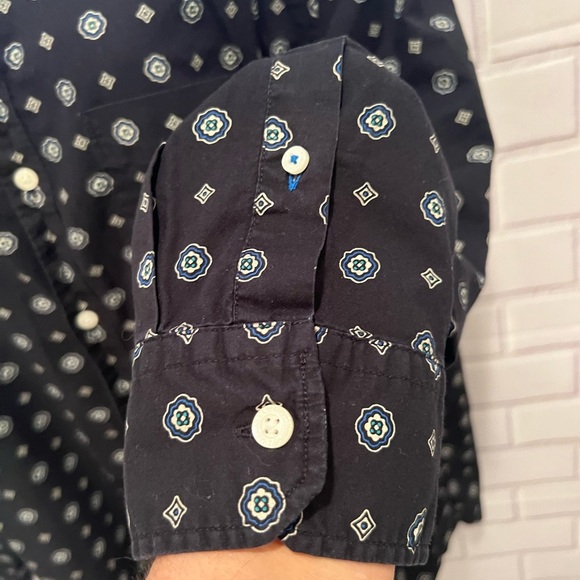 AMERICAN EAGLE long sleeve black printed dress shirt/size XXL - Picture 5 of 8